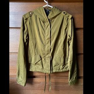 Forever 21 army green cropped jacket, extra small
